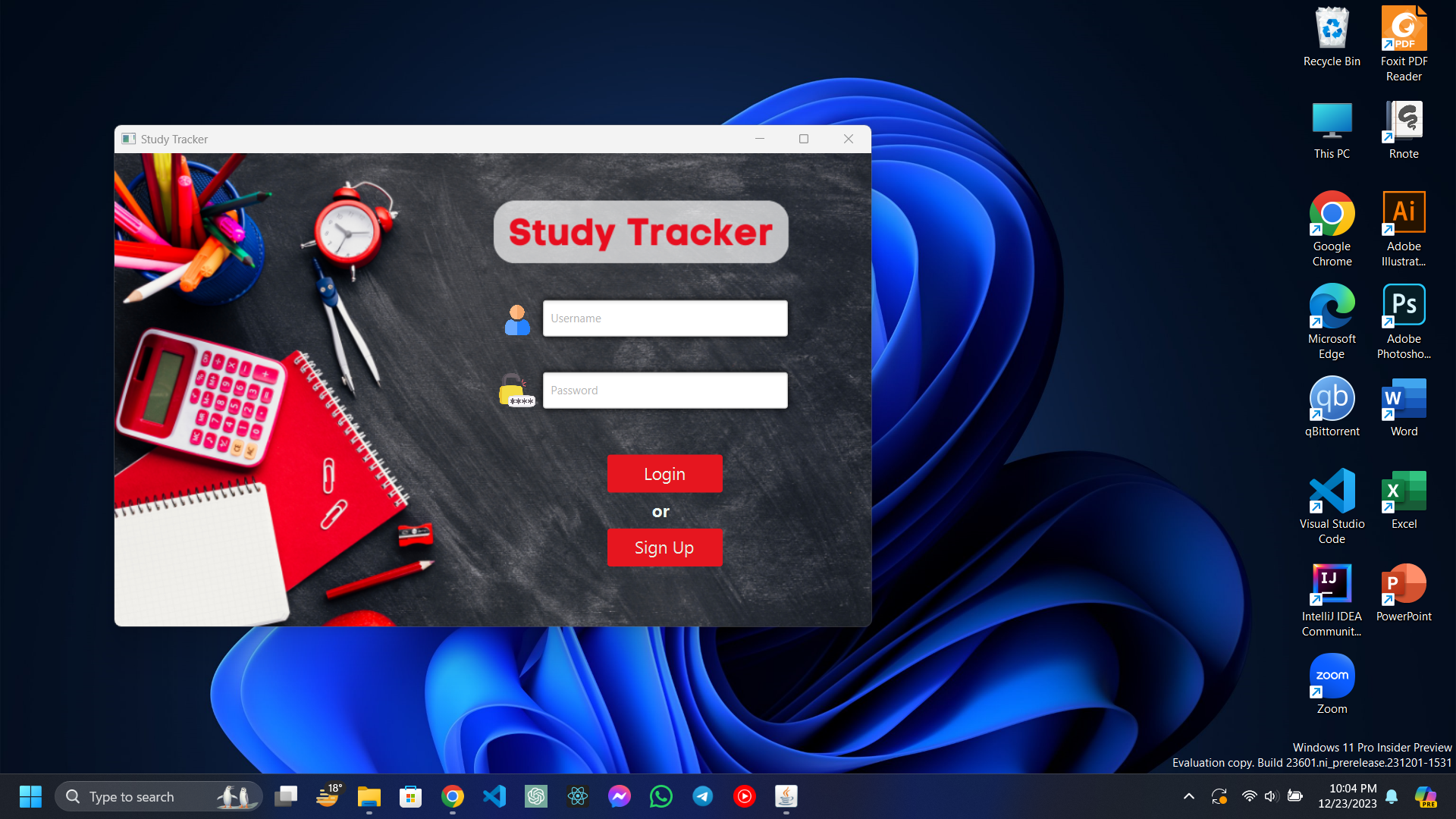 Study Tracker Screenshot 1